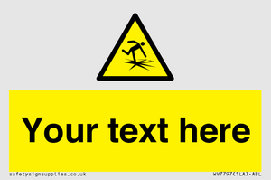 Custom warning thin ice